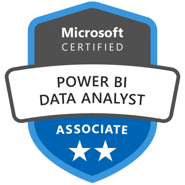Microsoft Certified: Power BI Data Analyst Associate badge