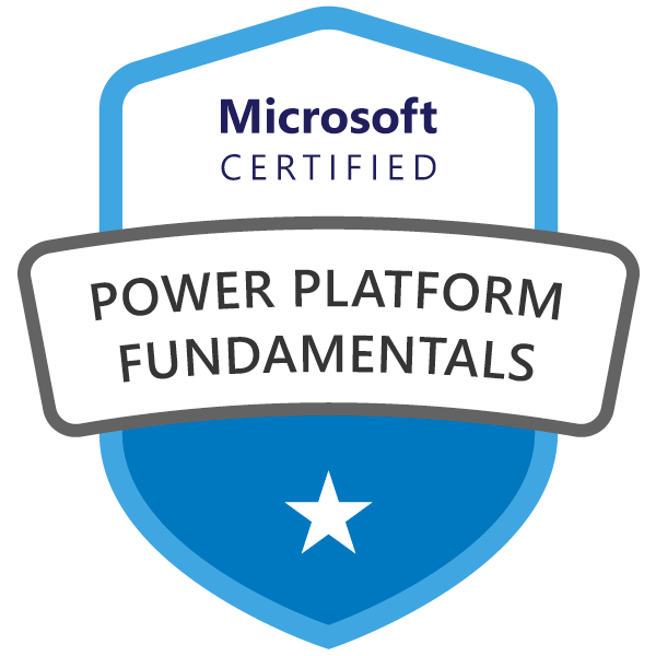 Microsoft Certified: Power Platform Fundamentals badge